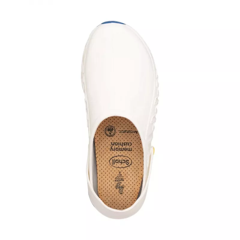Klumpės Mobilex Evoflex unisex baltos EU 46 (UK 11) — sintetinis viršus, mikropluošto pamušalas, 4 cm kulnas