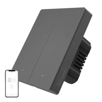 Sieninis išmanusis jungiklis Sonoff M5-2C-80 Wi‑Fi, 2 grandinės, modelis M5-2C-80