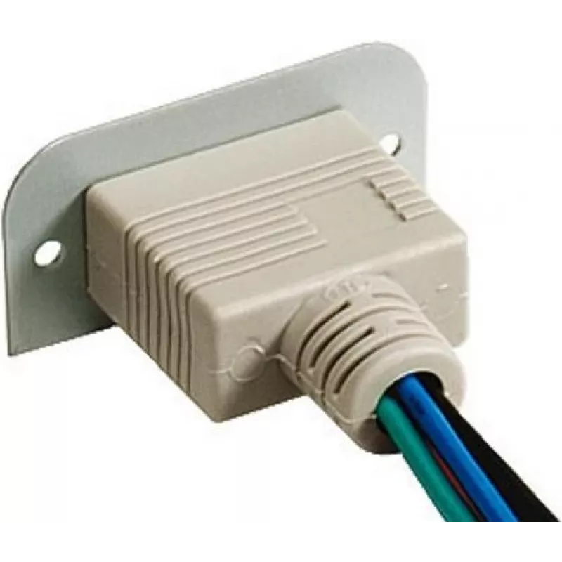 Kindermann Konnect 50 alu - VGA (HD15) 90° - Modulinis Faceplate-Snap-In