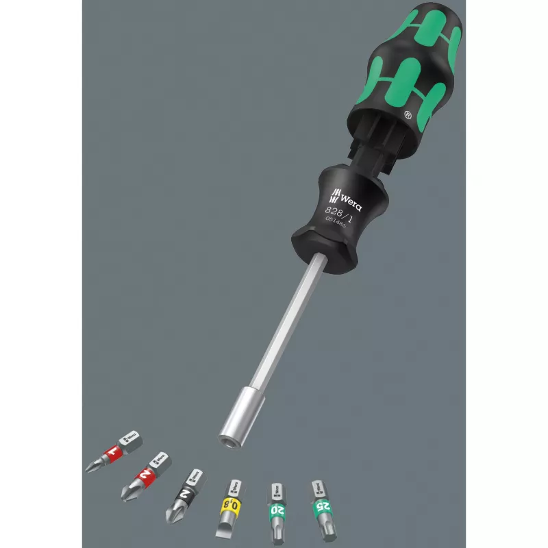Wera Kraftform Kompakt 27 Set 1 atsuktuvų rinkinys su ergonomiškomis rankenomis ir preciziniais antgaliais