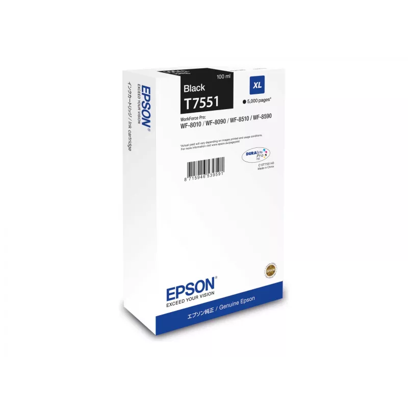 Epson C13T75514N rašalo kasetė 1 vnt. Originali Didelio (XL) našumo Juoda