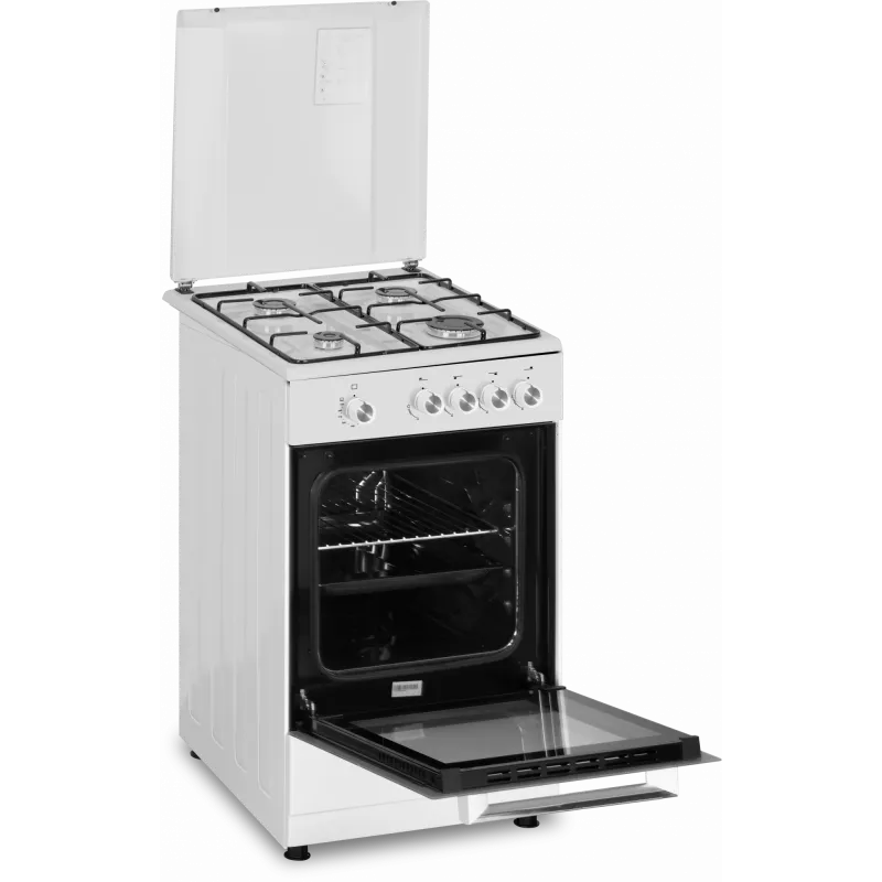 Simfer viryklė 4401SGRBB Kaitlentės tipas Dujos Orkaitės tipas Dujos Balta Plotis 50 cm 49 L Gylis 55 cm