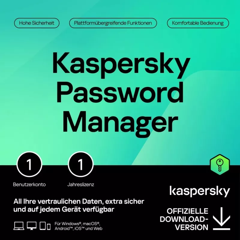 Kaspersky Password Manager – 1 įrenginys, 1 metai – ESD atsisiuntimas