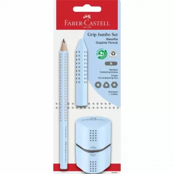 Grafitinis pieštukas Faber-Castell 580084 B trikampis mėlynas