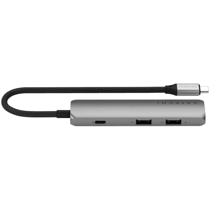 Satechi ST-P4SM sąsajos šakotuvas USB Type-C 10000 Mbit/s Pilka