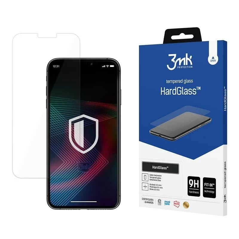 3MK HardGlass Clear ekrano apsauga Apple iPhone 14 Pro, atspari smūgiams ir įbrėžimams