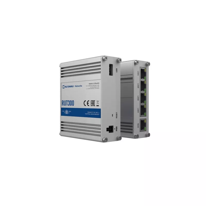 TELTONIKA RUT300 Pramoninis laidinis maršrutizatorius 5x RJ45 100 MB/s