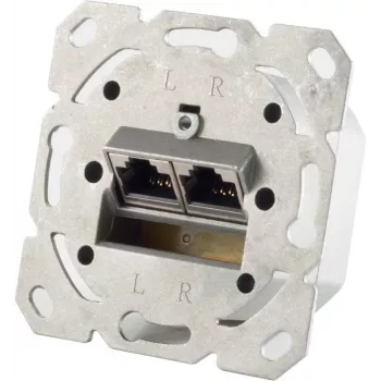 Tinklo lizdas ShiverPeaks 74280 Cat.6A 2 portų
