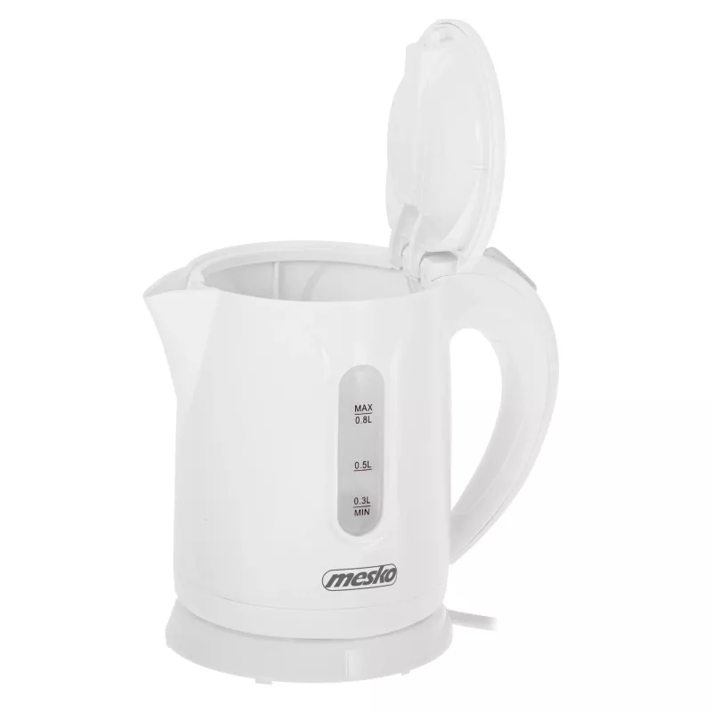 Mesko virdulys | MS 1376 | Elektrinis | 850 W | 0,8 L | Plastikinis | 360° sukamas pagrindas | Baltas