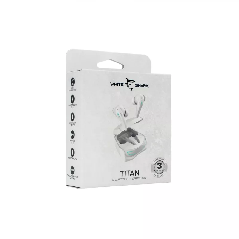 Ausinės White Shark GEB-TWS96 Titan White