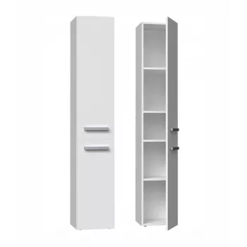 Vonios spintelė Top e shop NEL II BIEL — pastatoma, 5 lentynos, 310×300×1740 mm, balta