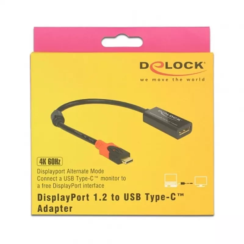 Vaizdo kabelio adapteris DeLOCK 63928 USB Type-C į DisplayPort 20 kontaktų
