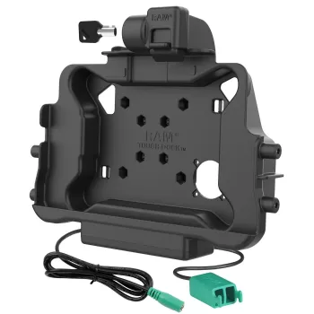 USB maitinimo ir duomenų laikiklio laikiklis ram mounts RAM POWER DUAL USB-A DATA RAM-HOL-HON11PD2KLU su 2 USB-A prievadais