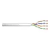 Tinklo kabelis Digitus CAT 6A U/UTP vytos poros pleistrinis laidas, neapdorotas 100 m, pilkas
