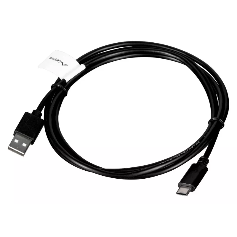 USB A į USB C kabelis LANBERG CA-USBO-20CU-0018-BK — USB 2.0, 1,8 m, Juoda