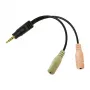 „LogiLink“ garso adapteris „Mini-Phone“ 3,5 mm, 4 kontaktų (kištukas) – „Mini-Phone Stereo“ 3,5 mm (lizdas) – 15 cm – juodas (CA0021)
