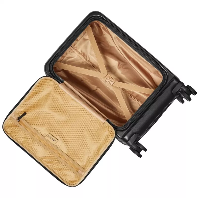 Salono lagaminas Rivacase 8180 Clark ECO – rankinis bagažas, kieto apvalkalo, juodas