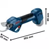 Akumuliatorinės sodo žirklės GGP 12V-25 Professional solo, 12 voltų (Mėlyna/juoda, be akumuliatoriaus ir įkroviklio)