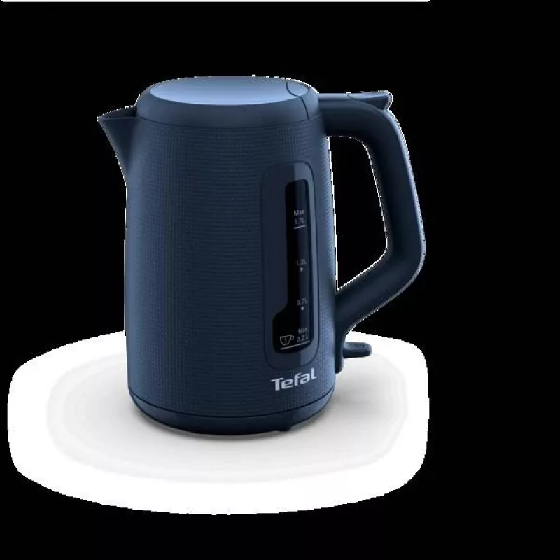 Elektrinis virdulys Tefal KO2M0410 — 1,7 l, 2400 W, mėlynas, vandens lygio indikatorius, antikalkinis filtras