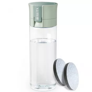 Daugkartinio naudojimo vandens butelis BRITA Fill&Go Vital 600 ml su integruotu MicroDisc filtru, žalias