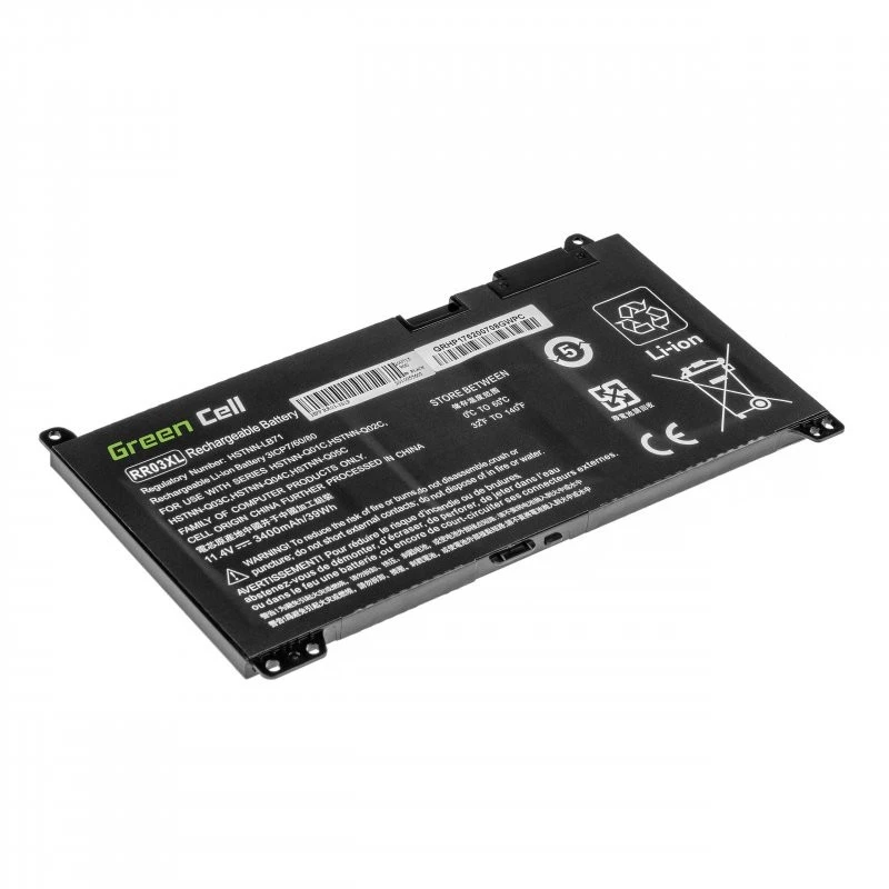 Baterija Green Cell HP183, skirta HP ProBook 430/440/450/455/470 G4 G5 — 11,4 V 3400 mAh LiPo