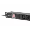 Maitinimo skirstymo įrenginys LANBERG PDU-10I-0200-IEC-BK — 10× C13 lizdų, 2 m kabelis, 10 A, 2500 W, juodas