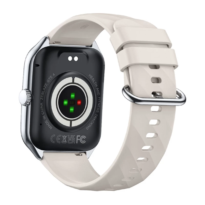 Išmanusis laikrodis Zeblaze GTS 4 — 1,94 colio (4,93 cm) AMOLED 466×466 pikselių, jutiklinis ekranas, Wi‑Fi, metalinis korpusas, silikoninis dirželis (balta)
