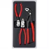 Knipex replių rinkinio galios paketas, kuriame yra 3 poliruoto plastiko termoformuotos dalys