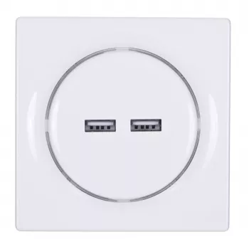 Fibaro Walli N kištukinis lizdas 2x USB baltas