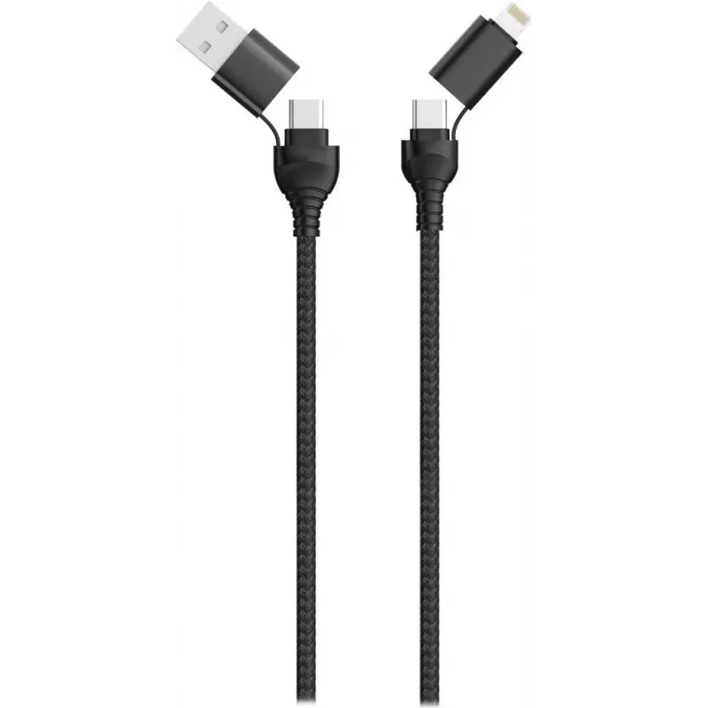 USB laidas 2GO 797369 1,2 m USB A/USB C USB C/Lightning juodas
