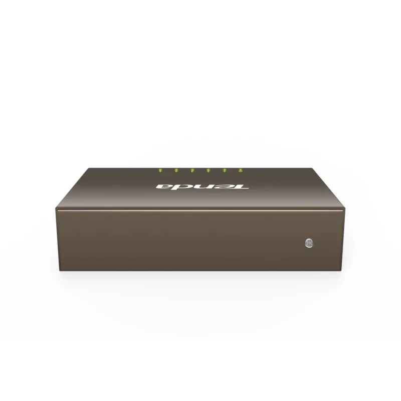 Nevaldomas komutatorius TENDA TEG1005D — 5x Gigabit RJ-45 prievadai, 10 Gbit/s perjungimo pajėgumas, pilkas
