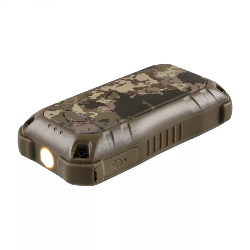 Elektrinis šildytuvas Ocoopa UT3201 Camouflage — nešiojamasis keraminis patalpų šildytuvas su 10 000 mAh išorine baterija ir iki 18 val. veikimo trukme