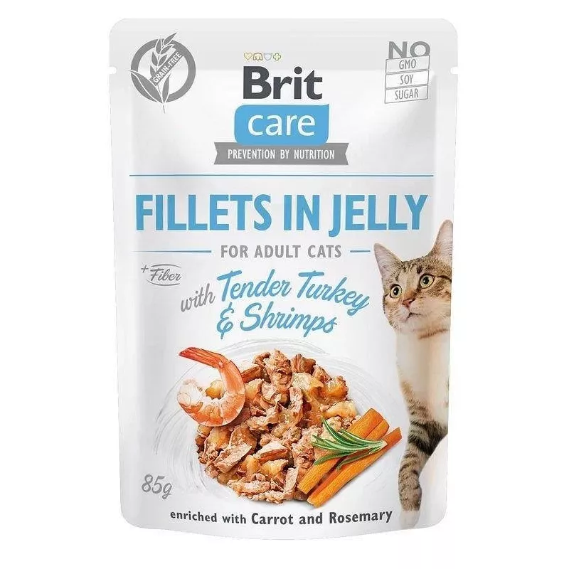 Šlapio kačių maisto maišeliai Brit Care FJ Skonių dėžutė želė 12 x 85 g