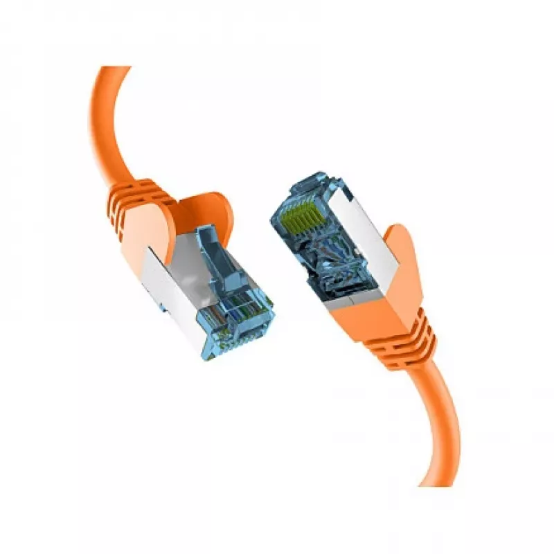 EFB-Elektronik RJ45 komutacinis kabelis su Cat.7 neapdorotu kabeliu ORANŽINIS 1m S/FTP PIMF tinklo kabelis LAN DSL Gamintojas: EFB Elektronik (EC020200221)