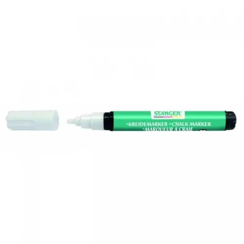 Kreidos žymeklis Stanger 620000-1, baltas, 3–5 mm kaltinis antgalis