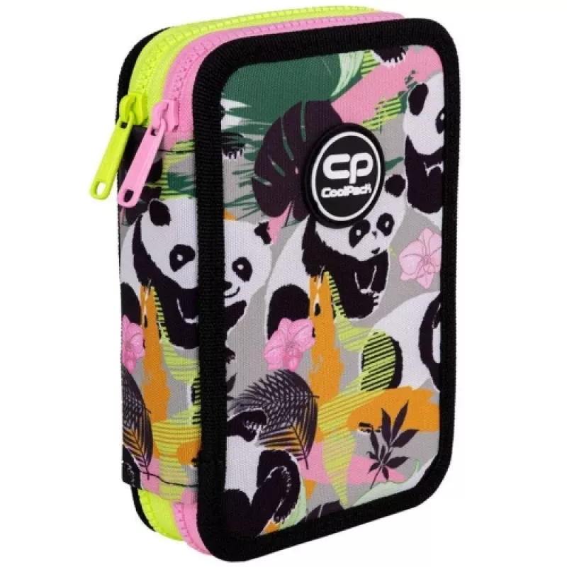 Dviaukštis mokyklinis penalas su įranga CoolPack Jumper 2 PANDA GANG