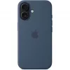 Silikoninis dėklas Apple iPhone 16 MagSafe Denim dangtelis mėlynas 6,1 colio