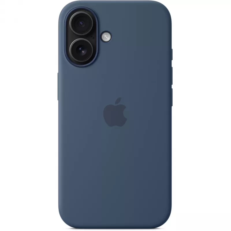 Silikoninis dėklas Apple iPhone 16 MagSafe Denim dangtelis mėlynas 6,1 colio