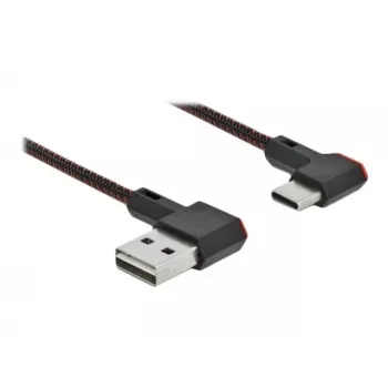 USB laidas DeLOCK EASY-USB 2.0 Type-A kištukas į Type-C kištukas 0,5 m juodas