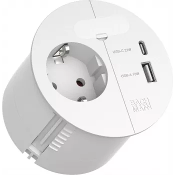 Kištukinis lizdas Bachmann Loop 938.303 su 1x CEE7/3 lizdu ir 1x USB A/C 22W