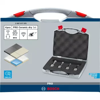 Bosch HSS Twist Drill Bits Cobalt Sets, pjaustytuvas, kieta keramika, plytelės, 1,2 cm, Bosch, sidabrinis, 4 vnt.