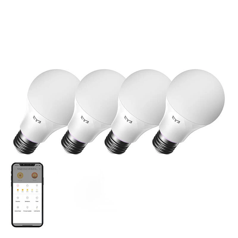 YEELIGHT W4 išmanioji lemputė Wi-Fi/Bluetooth E27 reguliuojamo ryškumo (YLQPD-0012) 4 vnt.