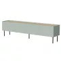 TV spintelė cama meble FELLINI 200x40x52 cm, alyvuogių spalvos rėmas su aliejumi įtrintos ąžuolo spalvos viršumi