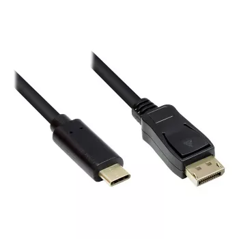 Good Connections adapterio laidas USB-C į DP1.2 juodas 10 m