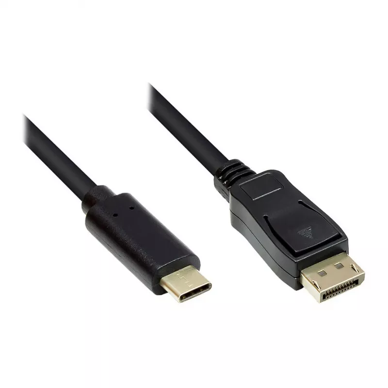 Good Connections adapterio laidas USB-C į DP1.2 juodas 10 m