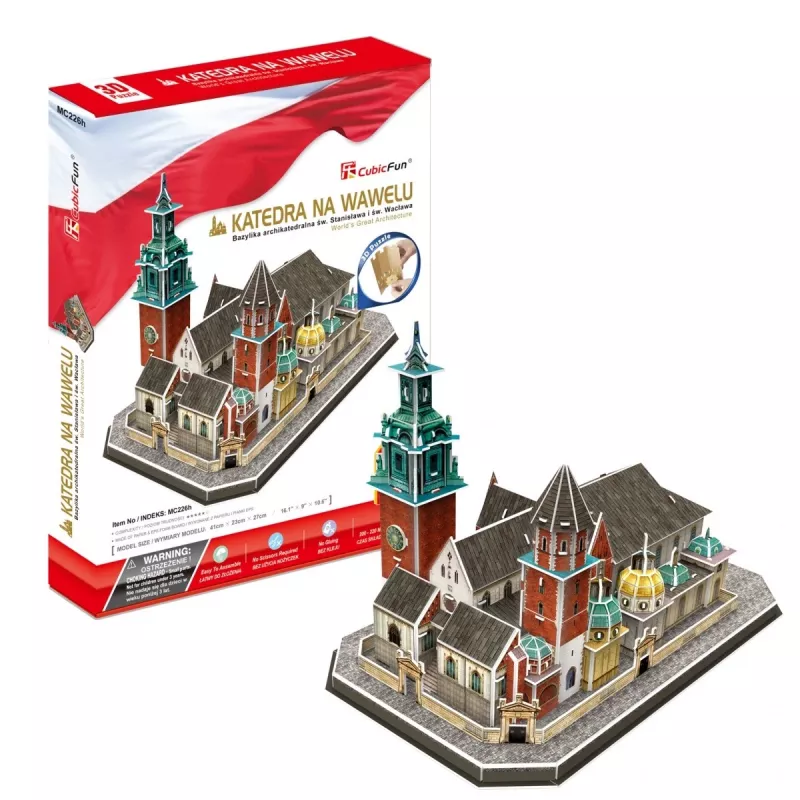 3D dėlionė cubicfun Vavelio katedra — 101 detalė, modelio rinkinys