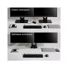 Manhattan dvigubas stalinis laikiklis televizoriams ir monitoriams (pilnos eigos dujinė spyruoklė) su įmontuota dokine stotimi, ekranams iki 27 col., prievadai (x7): Ethernet, HDMI (x2), USB-A (x3) ir USB-C, maitinimo tiekimas (100 W) į USB-C prievadą (reikalingas atskiras USB-C kintamosios srovės adapteris / laidas), VESA: 75x75 ir 100x100 mm