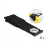 DeLOCK didelio stiprumo užsegimo dirželis su lipnia juostele L 260 x P 38 mm juodas 5 vnt.