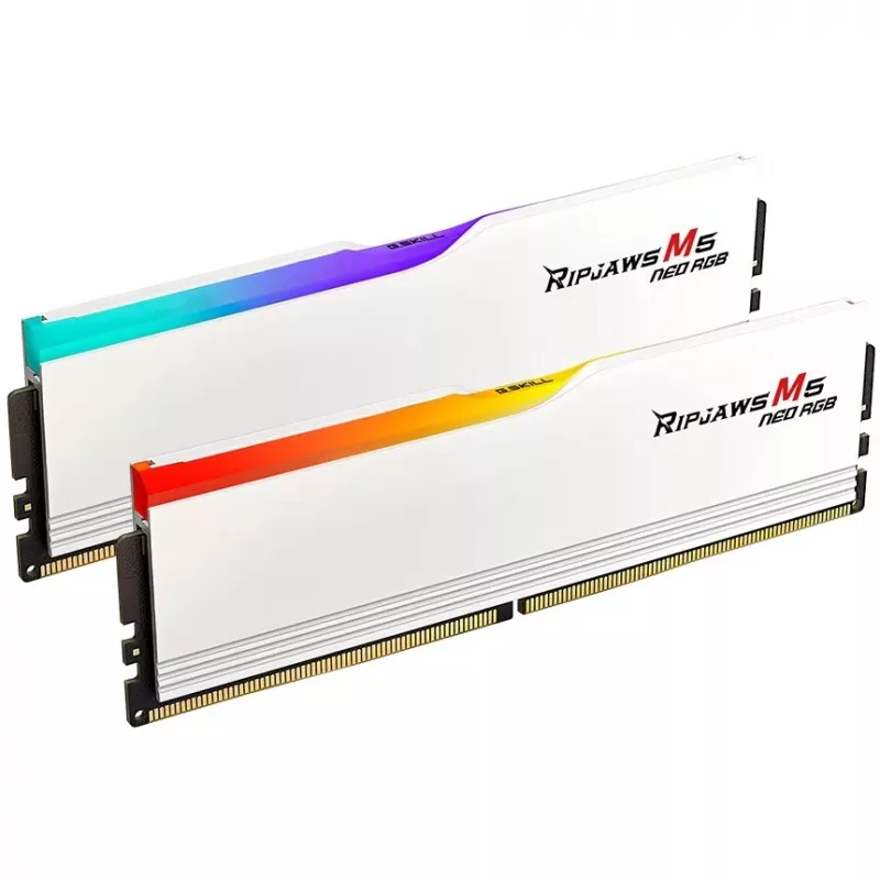 DIMM 64 GB DDR5-6000 (2x 32 GB) Dual-Kit, atmintis balta, F5-6000J3040G32GX2-RM5NRW, Ripjaws M5 Neo, AMD EXPO