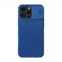 Apsauginis telefono dėklas Nillkin CamShield Pro, skirtas iPhone 16 Pro Max, mėlynas, slankiojanti kameros danga